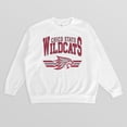 thumbnail image 5 of Women's Gameday Couture White Cal State Chico Wildcats Oversized Premium Fleece Sweatshirt, 5 of 5