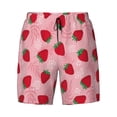 thumbnail image 4 of Lsque Mens Swim Trunks Strawberry Pattern - Bathing Suit Compression Liner - Beach Swim Shorts Swimwear - (S-3XL) - Stretch Quick Dry -, 4 of 9