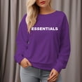thumbnail image 2 of Women's 300g ESSENTIALS Letters Round Neck Pullover Sweatshirt, 2 of 11