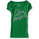 thumbnail image 1 of Aeropostale Womens Sequin Script Graphic T-Shirt, Verde, X-Large Aeropostale Camiseta gráfica, 1 of 1