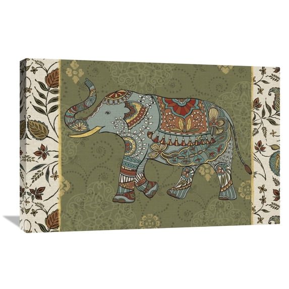 Global Gallery Daphne Brissonnet 'Elephant Caravan IIF' Canvas Wall Art