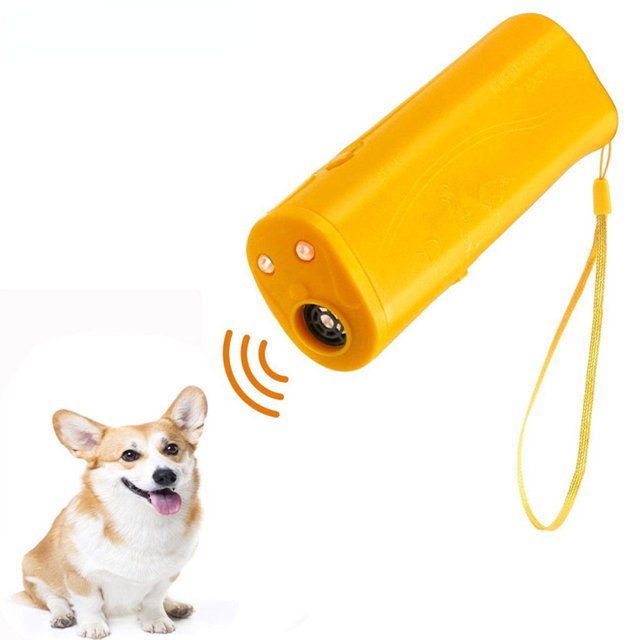 Ultrasónico para Perros,Antiladridos Ultrasónico para Perros 3 en 1, Inofensivo para Las Mascotas, linterna LED, 25Khz Dispositivo Antiladridos