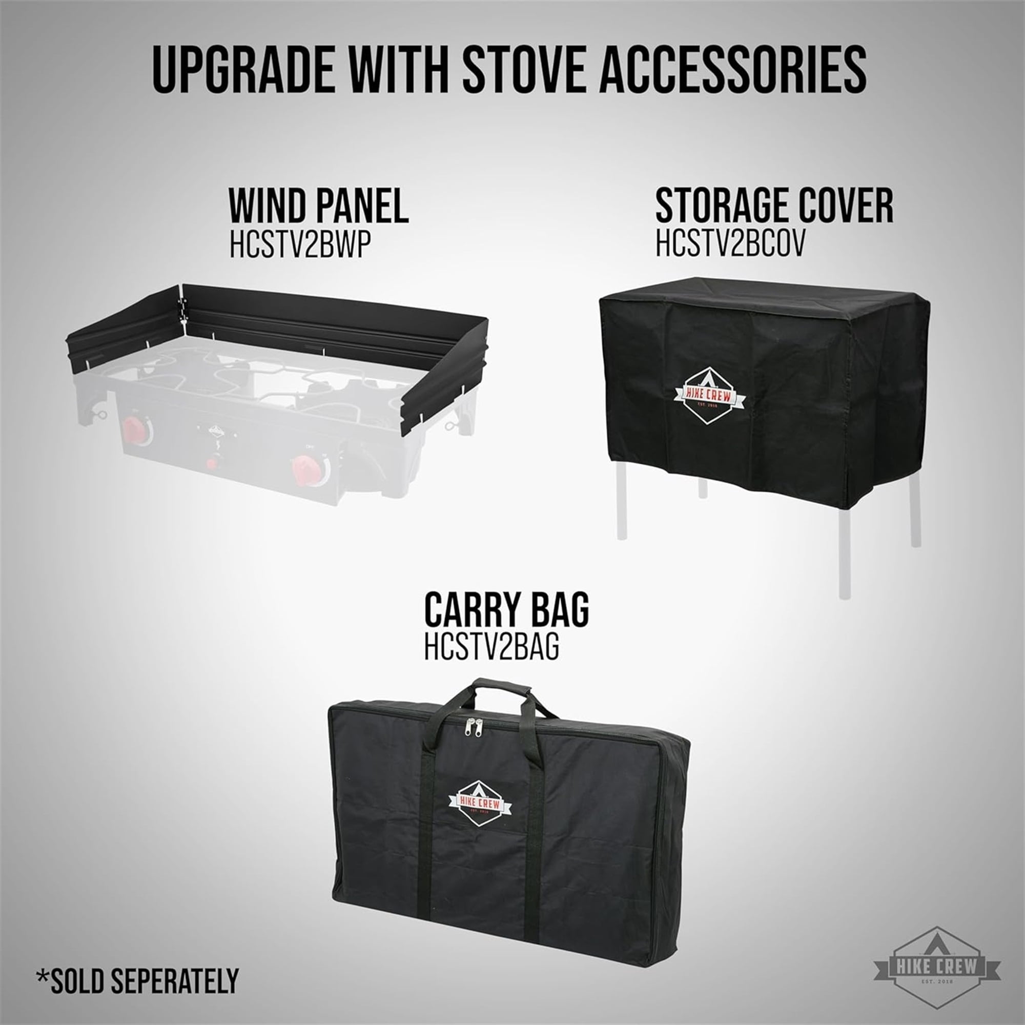 Hike Crew 150,000 BTU Gas Camping Stove - Portable Outdoor Cooking Equipment