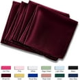 thumbnail image 6 of Neighborly Nook 12 Pcs Silky Burgundy Satin Napkins 17 x 17 Inches, Square Smooth Wedding Dinner Napkins Satin Cloth Napkins Table Napkins for Banquet Party Restaurant Decor, Thanksgiving, Christmas, 6 of 14
