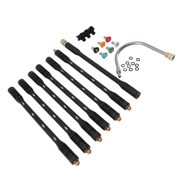 Varitas De Extensión Para Limpieza De Canalones, Lanza Ajustable Antifugas De Acero Inoxidable Para Lavadora A Presión, Conector De 1/4 De Pulgada Con 6 Boquillas Rociadoras Para