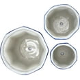 thumbnail image 4 of Galt International Blue & White Floral Porcelain Ceramic Decorative Flower Pot 8"/6"/4.5" Garden Pots Chinese Asian Design - Set of 3 Cylinder Fluted Edge, 4 of 15
