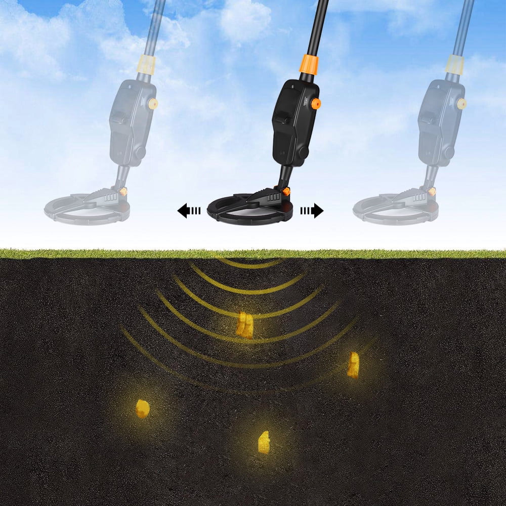 Tomshoo Lightweight Handheld Metal Detector Gold Digger Treasure Hunter Seeker with Waterproof Search Coil for
