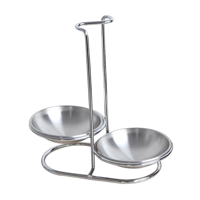 veasfak Support de Cuillère en Acier Inoxydable Ustensiles de Cuisine Support de Cuillère Support de Repos - D