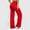 Red, variant on OQQ Yoga Pants Women High Waist Casual Soft Crossover Straight Leg