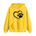 thumbnail image 3 of HAiming Kids Pullover Sweatshirts Printed Long Sleeve Hooded Loose Casual Shirts Fall Winter Workout Tops with Pockets, 3 of 7