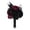 A004- Clear (Gothic Black Red), variant on Black Roses Bouquet Artificial Flower Bouquet Gothic Halloween Decor Black Purple Rose Feather Bouquet for Wedding Prom Halloween Party 1 Pack