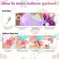 thumbnail image 4 of 147-Piece Paw Balloon Garland Arch Kit - Dog Paw Print Balloons in Pink, Purple, Turquoise with Confetti - Puppy Theme Birthday Baby Shower Party Decorations, 4 of 7