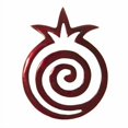 thumbnail image 1 of Yair Emanuel Dessous de Plat en Aluminium Anodisé / Motif Escargot Rond à la Grenade / Couleur Rouge (MHPC-10), 1 of 2