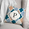thumbnail image 3 of Creative Products P Quatrefoil Monogram 18 x 18 Spun Poly Pillow, 3 of 3