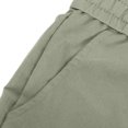 thumbnail image 5 of Dagegui Drawstring Elastic Waist Pants for Men Casual Loose Fit Tapered Pant Lightweight Outdoor Beach Travel Trousers Green M, 5 of 8