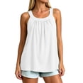 thumbnail image 2 of IUYRTFE Women Summer Sleeveless Tank Top Round Neck Casual Loose Fit Blouse for Daily Wear, 2 of 6