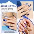 thumbnail image 3 of modelones Blue Nail Polish, 6 Colors Cat Eye Glitter Gray Shimmer Holographic Clear Quick Dry Mini Starter Set, Long Lasting Art DIY Manicure Kit at Home for Women, 3 of 7