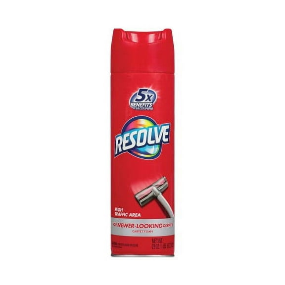 RESOLVE Foam Carpet Cleaner, Foam, 22 oz Aerosol Spray, Each
