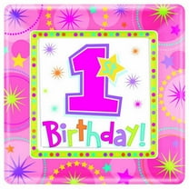 Various Bright Stars Kids Birthday Party Disposable Paper Plates, 8 Count, 1 Pack