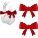 thumbnail image 1 of Cute Silicone Bow Headphone Clip Decor Attachment Accessory 2-Pack, 1 of 1