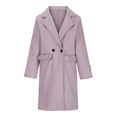 thumbnail image 3 of Herrnalise Jackets For Women Fashion Turn Down Collar Long Sleeve Casual Coat Cardigan Blouse Shackets For Women 2024 fall Purple,XXXL, 3 of 7