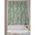 thumbnail image 3 of Sheer Curtains 63 Inch Length 2 Panels Set for Bedroom, Dark Green Botanical Semi Sheer Curtains for Windows, Pastoral Elegant Spring Floral Voile Window Treatments Rod Pocket Curtain, 3 of 7