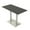 Asian Night w/Silver Base, variant on 70" Large Rectangle Bistro Height Table Double Metal Base Bar Table