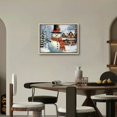 thumbnail image 2 of Nawypu Wall Prints Giclee Canvas Painting - Christmas Farm Snowman Snow Landscape Red Painting Pictures Print on Canvas Framed Wall Art Modern Artwork for Home Decorations, 2 of 4