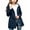 Navy, variant on Wovilon Girls Fleece Lined Rain Jacket Hooded Water-Resistant Windbreaker Coat with Pockets Drawstring Waist for Fall Winter Outdoor Wear
