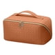 thumbnail image 1 of Bolsa de maquillaje de viaje, bolsa de maquillaje de gran apertura, bolsa de maquillaje portátil que se abre completamente para un fácil acceso, bolsa de maquillaje de cuero de PU, organizador de, 1 of 5