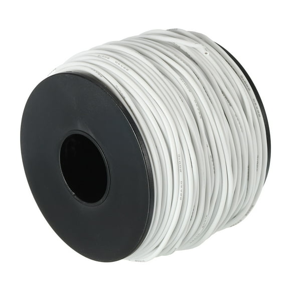 Unique Bargains Silicone Wire 22 AWG Stranded White Spool 75m Electrical Tinned Copper Wire for Car Model