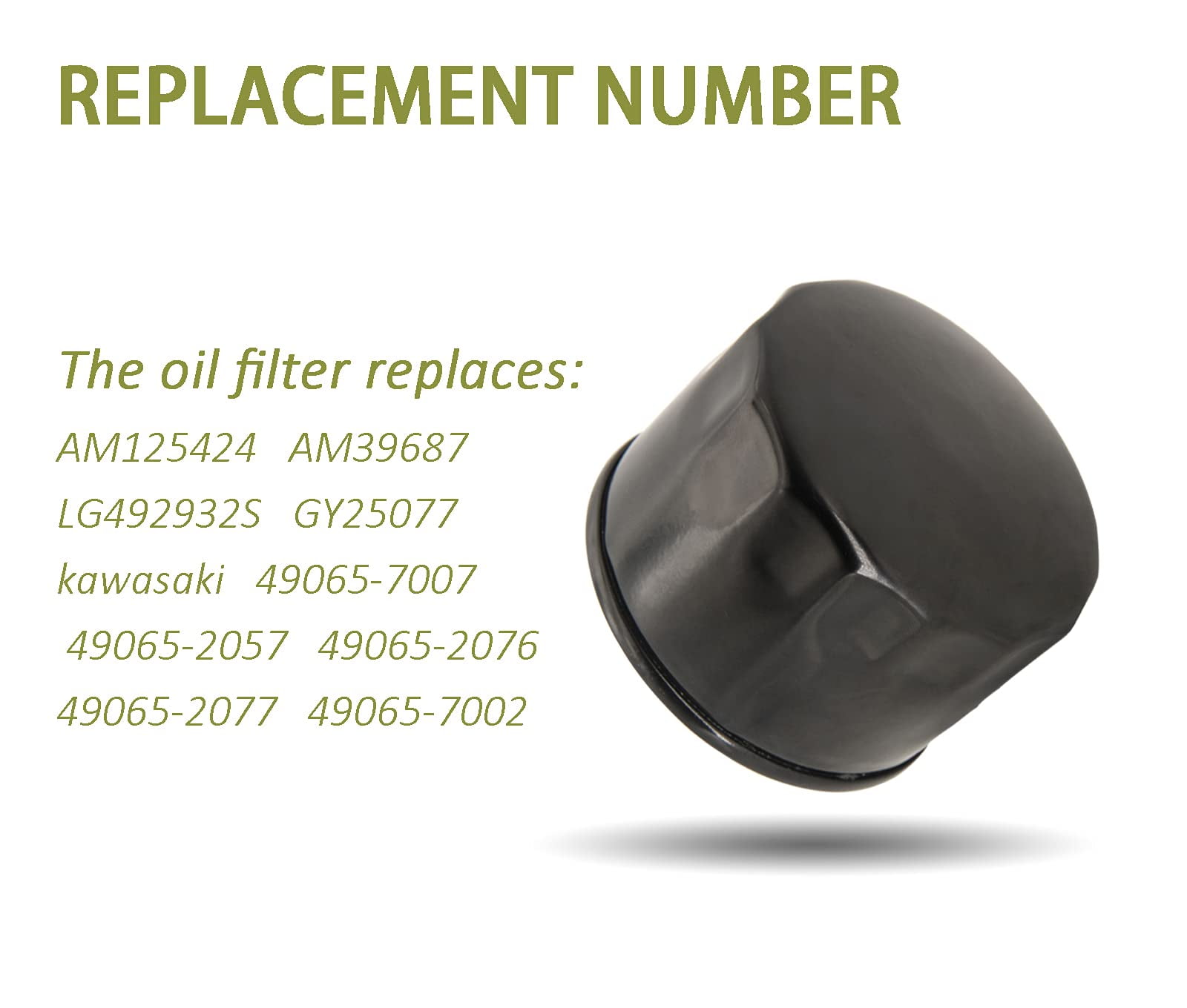 12 050 01-S 492932s Oil Filter for 492932 795137 696854, Replace 21548100 1205001-S 1205001, Compatible with Kawasaki 49065-7007 GY20577, 49065-0721 LG492932S 28 050 01-S Oil Filter, 4 Pack