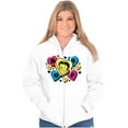 thumbnail image 3 of Betty Boop Conversation Hearts Cute Zip Hoodie Sweatshirt Women Brisco Brands S, 3 of 6