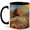 Black, variant on Joyful Flower Field 11oz Ceramic Mug, Sunshine Floral Coffee Cup