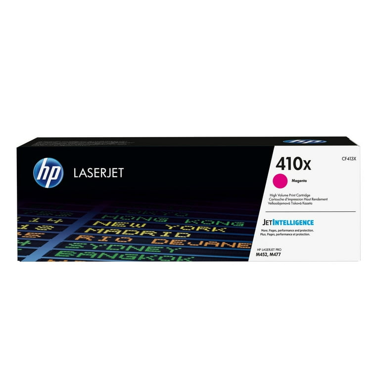 HP 410X (CF410X, CF411X, CF412X, CF413X) High Yield Original LaserJet Toner Cartridge 4-Color Set -- Black, Cyan, Magenta, Yellow HP 410X (CF410X, CF411X, CF412X, CF413X) High Yield Original LaserJet Toner Cartridge 4-Color Set -- Black, Cyan, Magenta, Yellow
