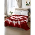 thumbnail image 2 of Red Ombre Queen Size Flat Sheet, Wrinkleproof & Fadeproof Cooling Flat Bed Sheet Only, Farmhouse Chic Tie Dye Abstract Retro Art Breathable Soft Bedding Top Sheets 90 x 102 Inches, 2 of 8