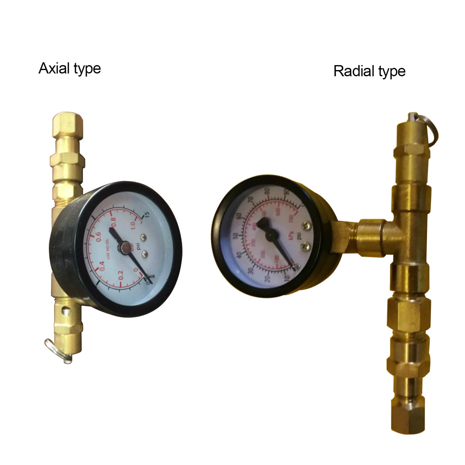 Adjustable Pressure Relief Valve with Guage For Home Brew 0100 PSI