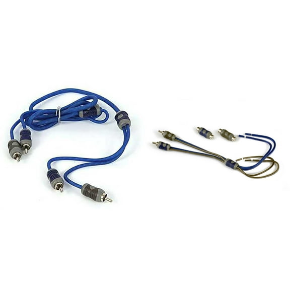 Kicker 46KISL K-Series Interconnect, Speaker Wire To RCA Adapter w/ 46KI21 1 Meter 2-Channel Signal Cable