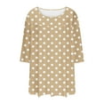 thumbnail image 6 of OSFVNOXV Peplum Tops for Women Plus Size Oversized T-Shirts Classic Polka Dots Print Summer Pleated Flowy Loungewear Sleepwear ,L-5XL, 6 of 6