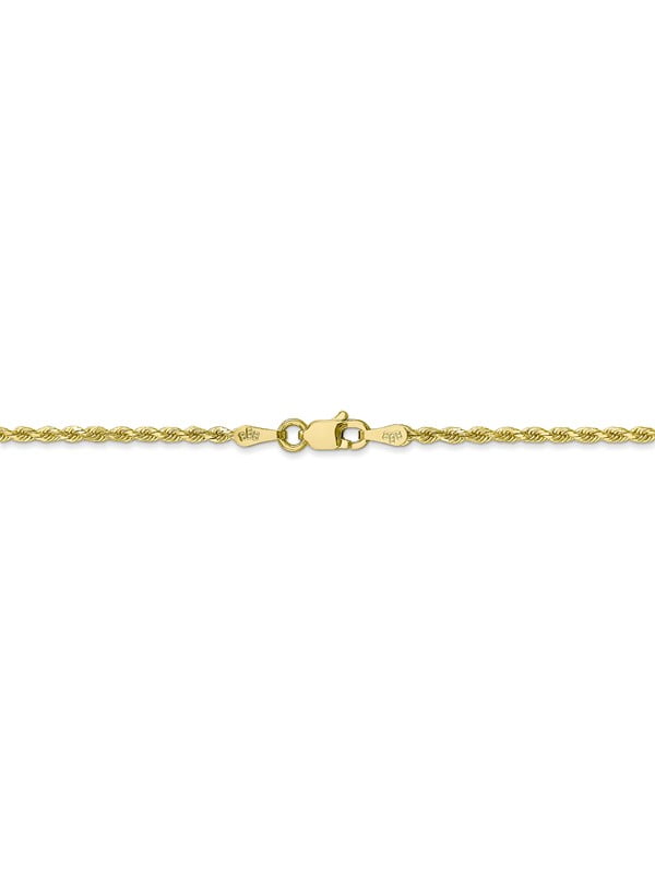 Women's 10K Yellow Gold Handmade 1.75MM Rope Chain Women's 10K Yellow Gold Handmade 1.75MM Rope Chain