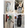 thumbnail image 3 of OYYN Girls Wash Bow Embroidered Wide Leg Jeans Comfortable Back to School Pants Elastic Waist Baggy Durable Play Denim Pants Y2K Jeans, 3 of 7