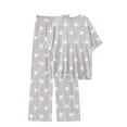 thumbnail image 2 of MINTREUS Lounge Sets for Women Knit Short Sleeve Tops and Long Pants Soft Comfy Pajamas Set Oversized 2 Piece Outfits S-2X, 2 of 8