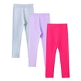 thumbnail image 3 of HILEELANG Little Kids' Fall & Winter Leggings Ages 1 - 14Y 95% Cotton + 5% Spandex Soft & Skin - Friendly Stretchy & Non - Binding Colors Light Gray, Violet, Dark Rose Red Size 5 - 6Y, 3 of 11