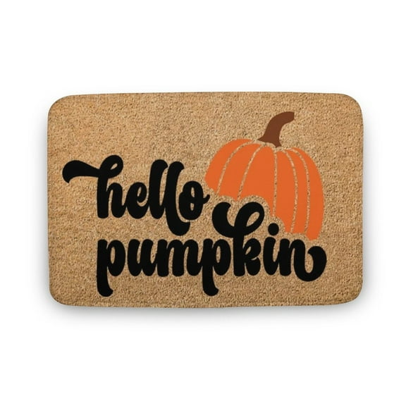Hello Pumpkin Retro Doormat, Autumn Welcome Mat, Fall Vintage Aesthetic, Cute Pumpkin Door Mat, Welcome Doormat, Home Decor, Fun Welcome Mat,Indoor Doormat,Front Back Door Mat 17”x30”