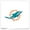 Unframed Version, variant on Gallery Pops NFL Miami Dolphins - Primary Mark Wall Art, Black Framed Version, 12" x 12"