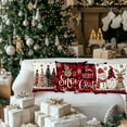 thumbnail image 3 of Feltree Christmas Throw Pillow Covers 4-Pack, Santa Claus Print Holiday Decor for Sofa Bed Living Room, 17x17 Inch Festive Pillow Cases, 3 of 8
