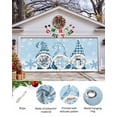 thumbnail image 2 of Garage Door Banner Cover 7 x 8 ft, Blue Cute Christmas Gnome with Gifts Snowflake Xmas Tree Christmas Garage Door Decorations Holiday Christmas Backdrop Decor for Winter New Year Xmas Party, 2 of 6