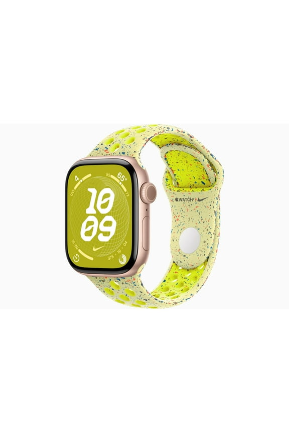Restored Apple Watch Series 10 GPS 46MM Aluminum Case with Volt Splash Nike Sport Band, iOS, Rose Gold, 1, 1, 1