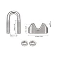 thumbnail image 3 of Unique Bargains 316 Stainless Steel Wire Rope Clip Clamp for 2mm Diameter Cable, 8 Pack, 3 of 5