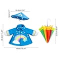 thumbnail image 4 of AuroraX 23 inch Porch Goose Outfits 19" Porch Goose Outfits for all The Seasons Summer Raincoat Seasonal Lawn Garden Decor Outdoor Porch Goose Accessories Blue, 4 of 6